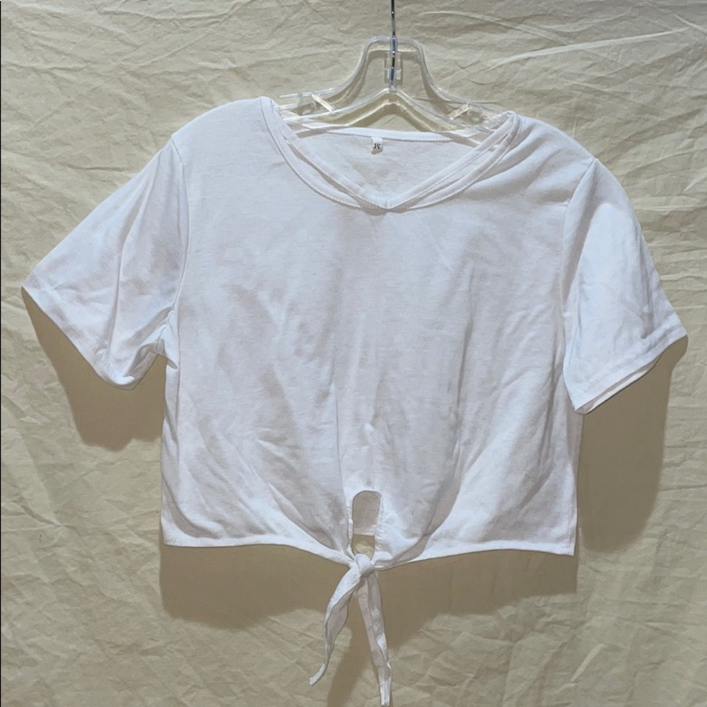 Crop white shirt
